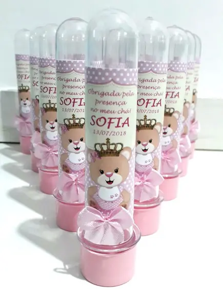 Tubete personalizado ursinha