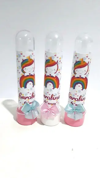 Tubete personalizado unicórnio