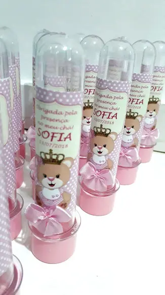 Tubete personalizado ursinha