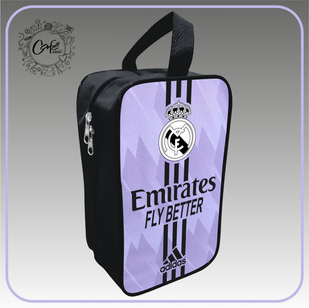 Porta Chuteira Real Madrid Lilás