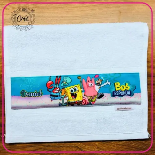 Toalha Lavabinho Bob Esponja