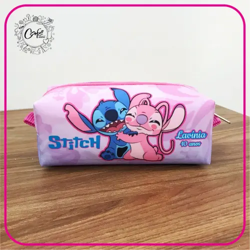 Estojo Lilo Stitch Hibisco