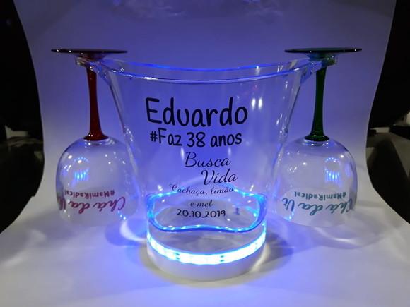 Balde de Gelo de Acrílico de 4,5 Litros com Led