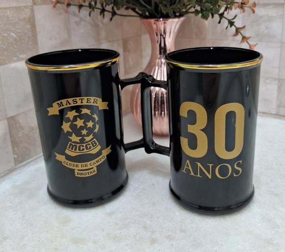 Caneca Acrílica de 300 ml com Borda Metalizada Personalizada