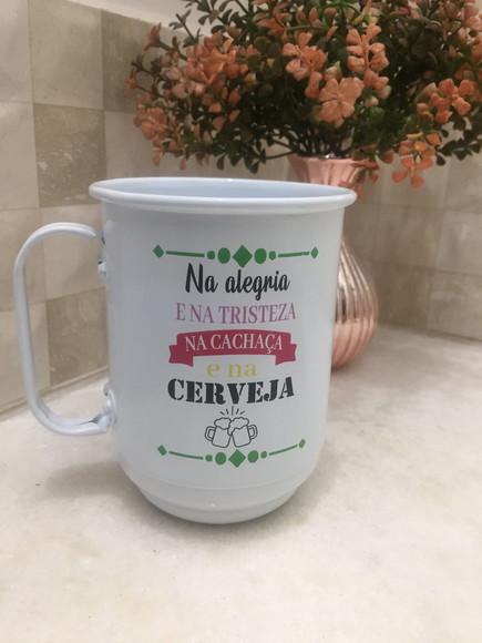 Caneca de Alumínio 500 ml Personalização Colorida