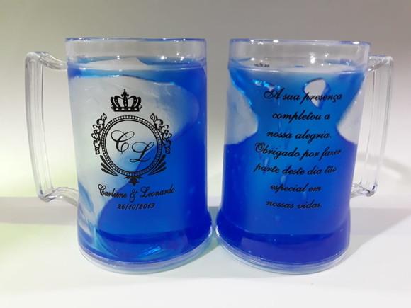 Caneca de Gel de 450 ml Personalizada Frente e Verso