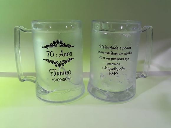 Caneca de Gel de 450 ml Personalizada Frente e Verso