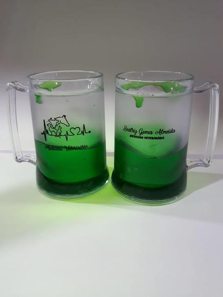Caneca de Gel de 450 ml Personalizada Frente e Verso