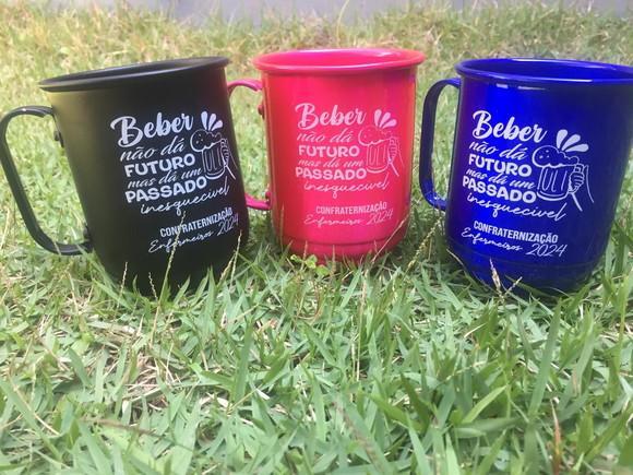 Canecas de Alumínio 500 ml Personalização 1 Cor