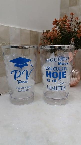 Copo Twister 500 ml Personalizado com Borda Metalizada