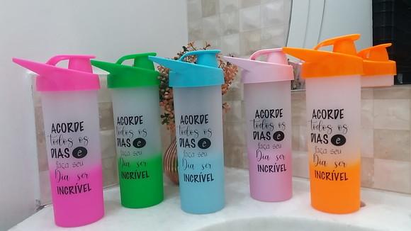 Garrafa Aqua Bio Degradê Personalizada 475 ml - Artes Iguais