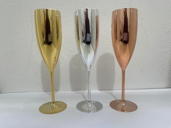 Kit 30 - Taça Champanhe Metalizada Personalizada