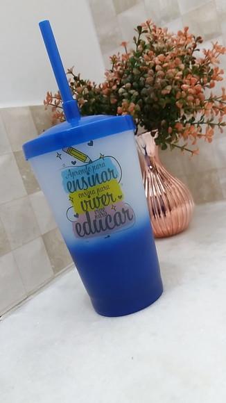 Shake Twister 500 ml Degradê Personalizado com Led