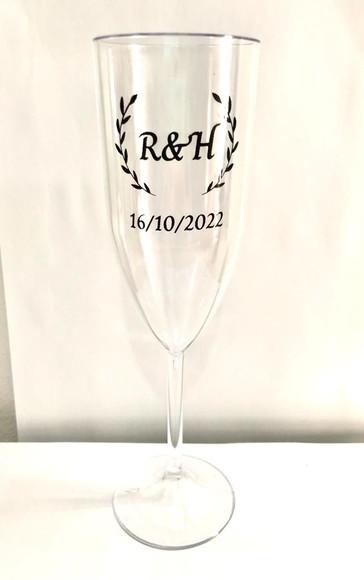 Taça de Champanhe Acrílica Personalizada