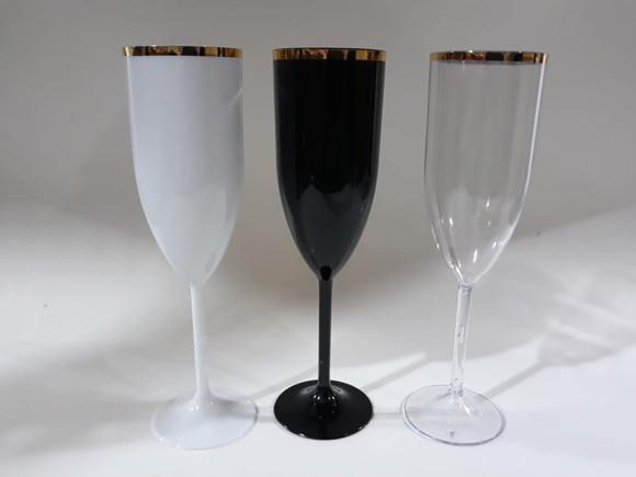 Taça de Champanhe com Borda sem Personalização Lisa