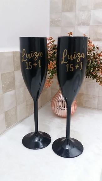 Taça de Champanhe Personalizada - Verso Grátis