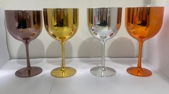 Taça de Gin 450 ml Acrílica Metalizada e Personalizada