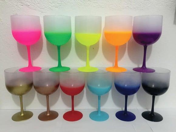 Taça de Gin Degrade com Borda e Nomes Diferentes 450 ml