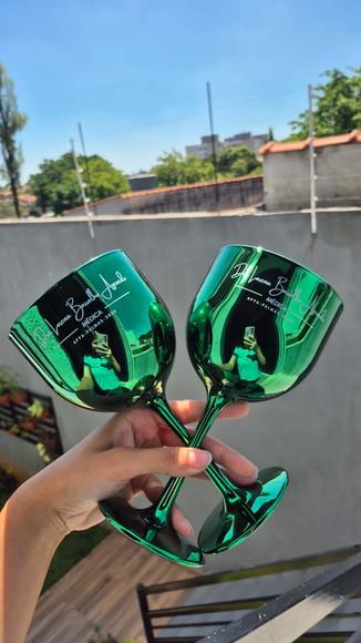 Taça de Gin Metalizada e Personalizada para Bodas