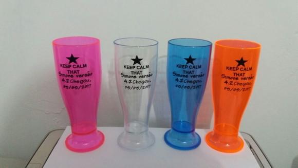 Taça Tulipa de Acrílico de 300 ml Personalizada