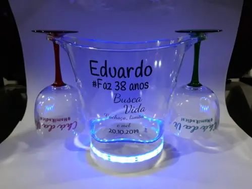 Balde de Gelo de Acrílico de 4,5 Litros com Led