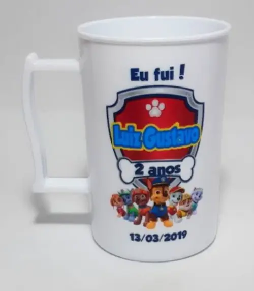 Caneca Acrílica 300 ml Personalizada Arte Colorida