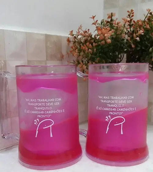 Caneca de Gel de 450 ml Personalizada Frente e Verso