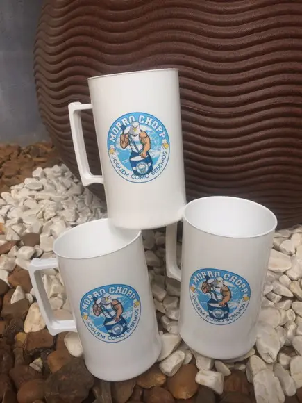 Caneca de Chopp Acrílico Arte Colorida 500 ml