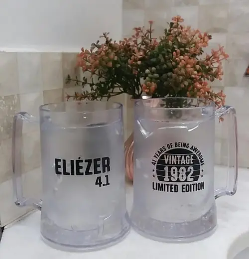 Caneca de Gel de 450 ml Personalizada Frente e Verso