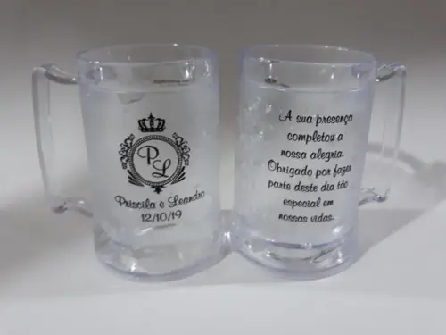 Caneca de Gel de 450 ml Personalizada Frente e Verso