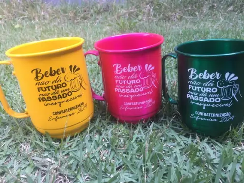 Canecas de Alumínio 500 ml Personalização 1 Cor