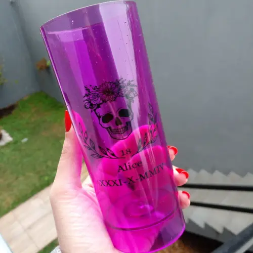 Copo Long com Luz Neon Pisca