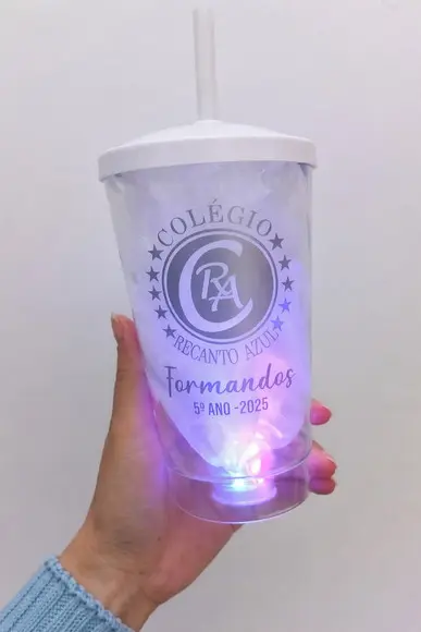 Copo Shake Twister 500 Ml, com Led e Personalizado