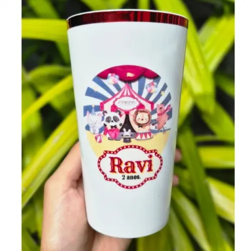 Copo Twister 500 ml Personalizado com Borda Metalizada