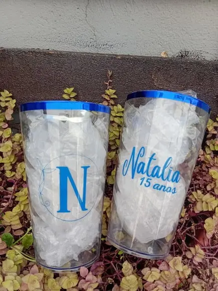 Copo Twister 500 ml Personalizado com Borda Metalizada