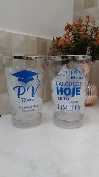 Copo Twister 500 ml Personalizado com Borda Metalizada