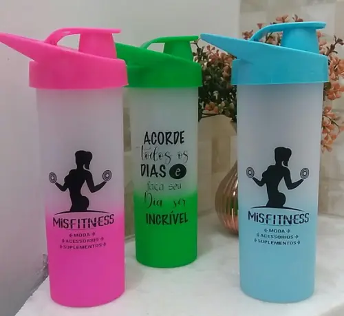 Garrafa Aqua Bio 475 ml Personalizada em 1 Cor Artes Iguais