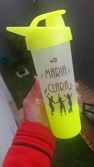 Garrafa Aqua Bio 475 ml Personalizada em 1 Cor Artes Iguais