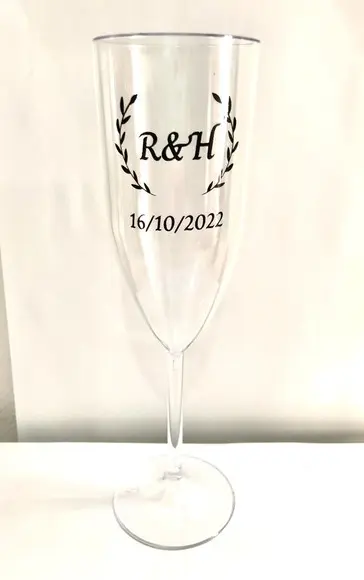 Taça de Champanhe Acrílica Personalizada
