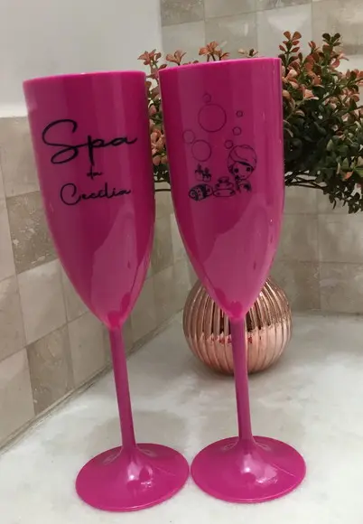 Taça de Champanhe Personalizada - Verso Grátis