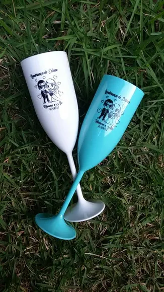 Taça de Champanhe Personalizada - Verso Grátis