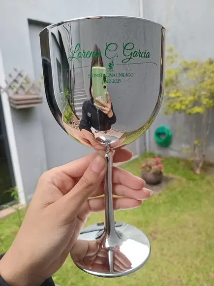 Taça de Gin 450 ml Acrílica Metalizada e Personalizada