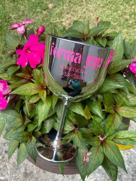Taça de Gin 450 ml Acrílica Metalizada e Personalizada
