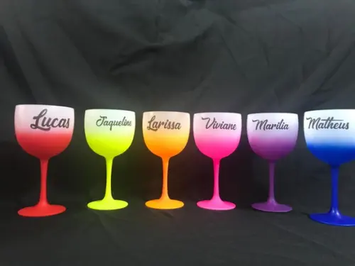 Taça Gin Degrade Nomes Diferente 450 ml