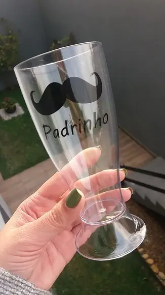 Taça Tulipa de Acrílico de 300 ml Personalizada