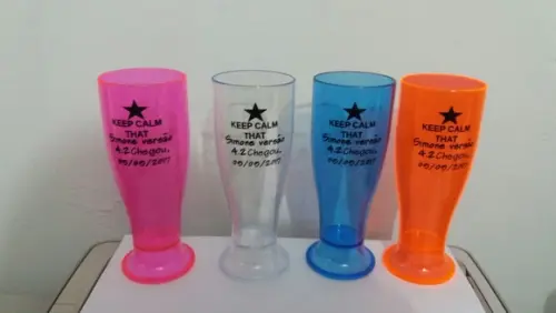 Taça Tulipa de Acrílico de 300 ml Personalizada