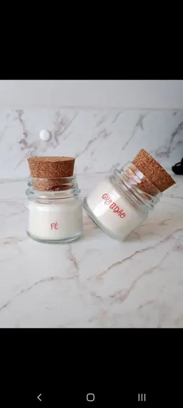 Vela Vidro com Rolha