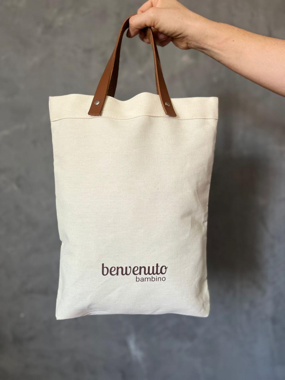 Ecobag Personalizada com Alça de Couro 32x30