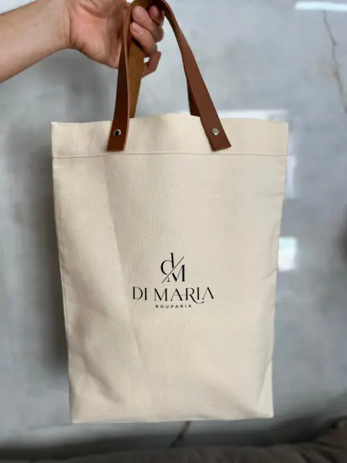 Ecobag Personalizada com Alça de Couro 32x30