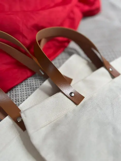 Ecobag Personalizada com Alça de Couro 32x30